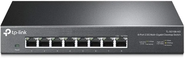 TP-Link TL-SG108-M2 Desktop Switch, 8 Poorten, 2.5G, Zwart - 65% Korting