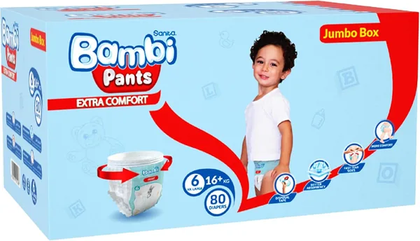 Sanita Bambi Pants Size 6 XXL Jumbo Box