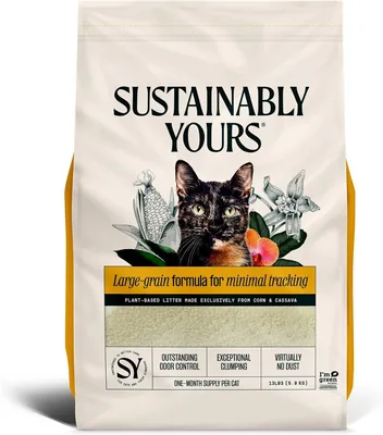 Sustainably Yours Natural Cat Litter, Large Grains, 13 lbs - Best Deal