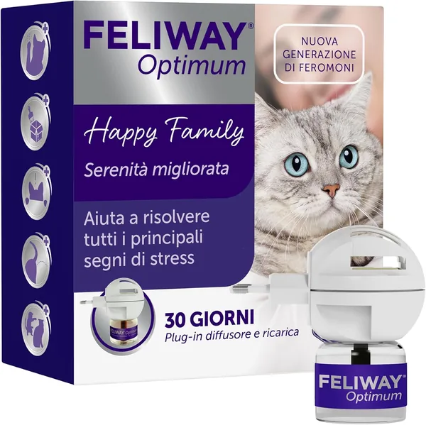 FELIWAY Optimum 30 Day Calming Pheromone Diffuser Starter Kit - 48ml