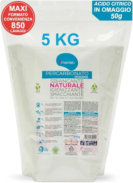 Sodium Percarbonate for Pure Laundry (5 kg, 850 Washes) - Citric Acid F