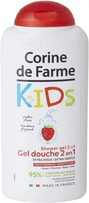 Corine de Farme - Gel Douche et Cheveux 2-en-1 pour Enfants, Fraîcheur Framboise, Peau Sensible, Hypoallergénique, Beauté Naturelle - 70% de réduction