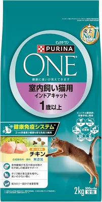 キャットフード プリナワン 成猫用 チキン 4.4lb (2kg) × 4袋