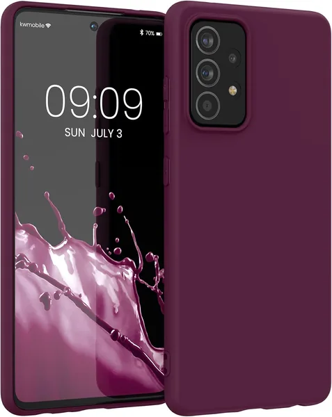 Étui kwmobile Compatible avec Samsung Galaxy A52 / A52 5G / A52s 5G - Coque de Protection en Silicone Souple - Rouge Puce - Best Deal