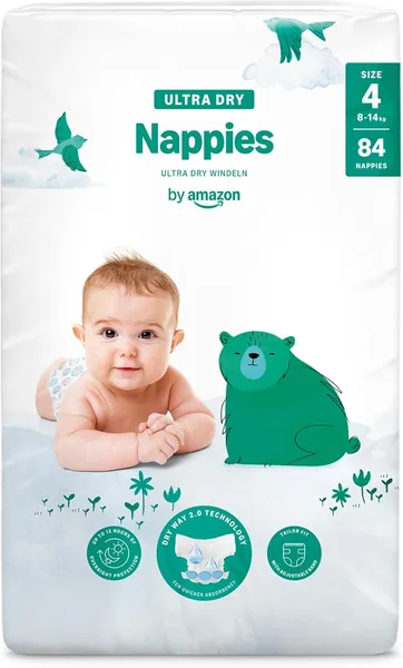 By Mama Bear - 84 Ultra Dry Nappies Size 4 (8-14 kg)