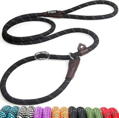 Fida Slip Lead Dog Lead 1.8M Black Anti Pull Best Deal