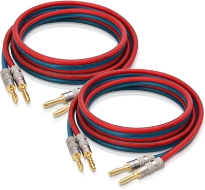 AutCreation Speaker Cable Wire with Banana Plugs