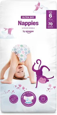 By Amazon - 70 Ultra Dry Nappies Size 6 (15+ kg) Best Deal