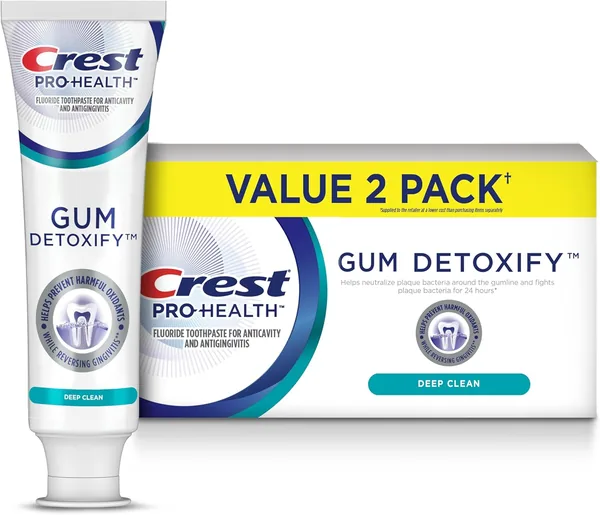 Crest Pro-Health Toothpaste Gum Detoxify Deep Clean 220mL (2 Count)