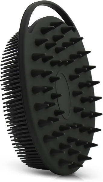 Generic Body Scrubber and Hair Shampoo Brush, All in One, Premium Silicone Loofah