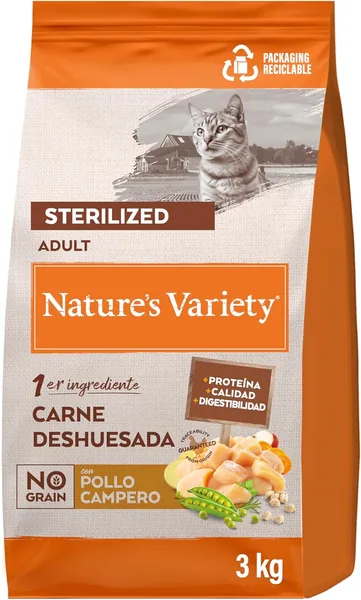 Nature's Variety No Grain Sterilized Cat Food with Chicken - 3 kg
