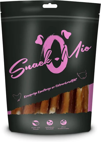 SnackOMio Premium Hondensnack, Krokante Kipfilet Chew Sticks Graanvrij, 1 x 70 g Best Deal