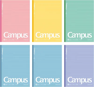 KOKUYO Campus ノート B5、ドット線 Aルーラ、5色、6パック AMNO-3CATX6 ベストディール