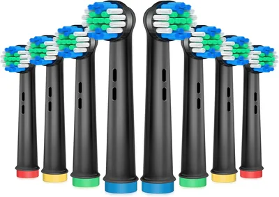 AnjoCare Värden Ersättningshuvud för Oral B, 8 Paket Elektrisk Tändborsterhuvud för Oral B Braun, Ladbar Tändborst