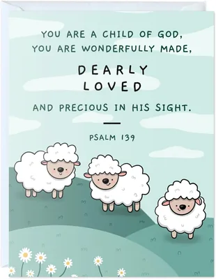 Cute Baptism Card - Religious Christian Quote Best Deal