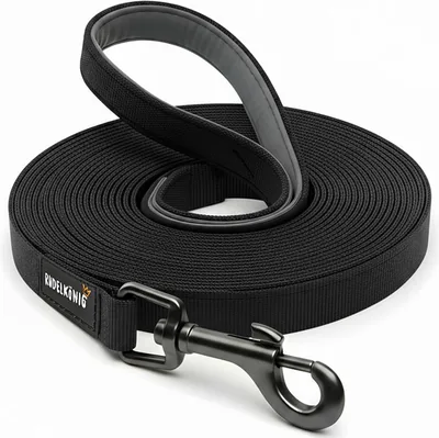 Rudelkönig Hondenlijn 5 m - Nylon Trainingslijn met Pad voor Handgreep | Weersbestendig Loopleash voor Training - Sterk voor Auto