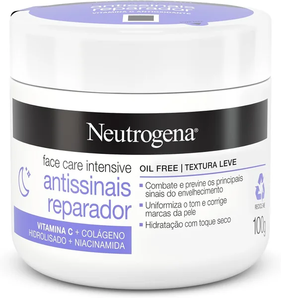 Neutrogena Hidratante Facial Antissinais Reparado Face Care Intensive, 100g - 36% de Desconto