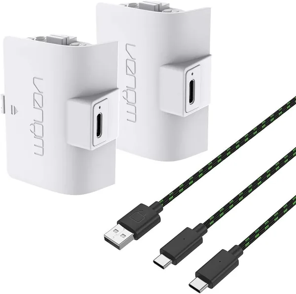 Batterie Venom haute capacité 1100 mAh - Twin Pack (Xbox Series X/S et Xbox One) - Blanche - 6% de réduction