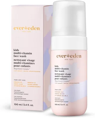 Evereden Kids Face Wash: Cool Peach, 3.4 fl oz. - Gentle Skin Care