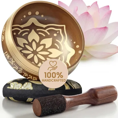 Boca tibetana Silent Mind de 10 cm - Sonido puro para meditación y relajación, Nepal