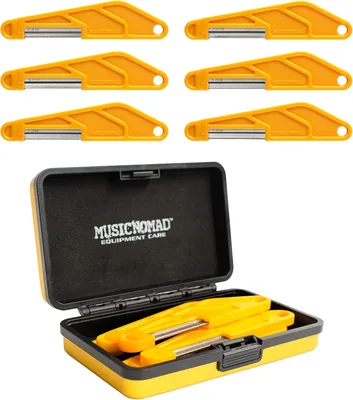 MusicNomad MN668 6-pc. Nut Slotting File Set - Diamond Coated, with Storage Case - Best Deal