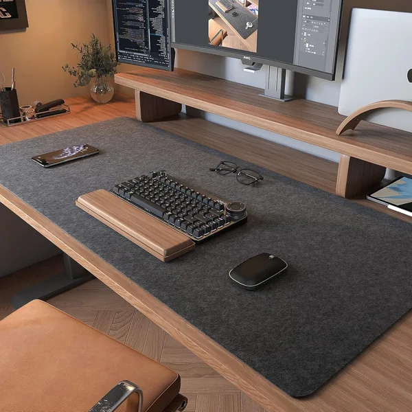 DAWNTREES Mouse Pad 100x40cm Dark Grey Felt - Best Deal