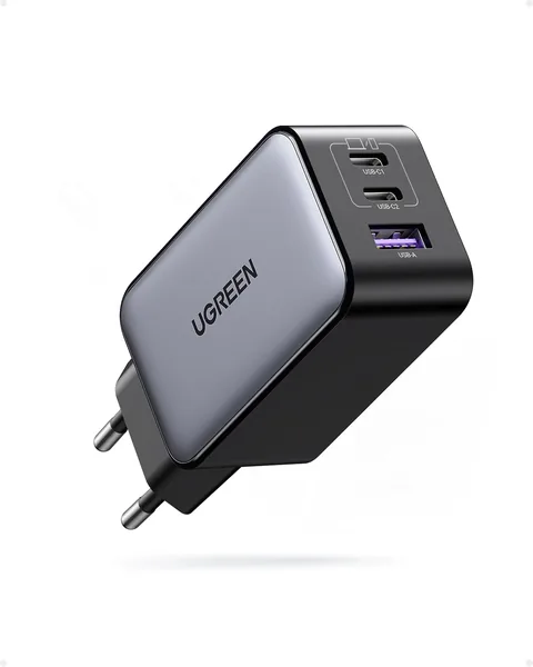 UGREEN 65 W USB C 3-Port Charger, USB C Power Adapter, PD Charger, Supports PPS GaN II