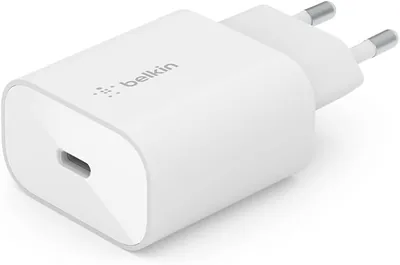 Belkin BoostCharge 25W Wandlader met PPS-technologie, USB-C Power Delivery, Snelle oplader voor iPhone 16, 15