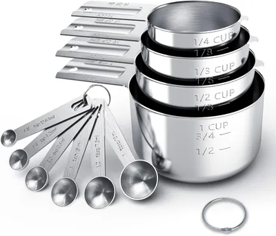 TILUCK Stainless Steel Measuring Cups & Spoons Set (4+6) Best Deal