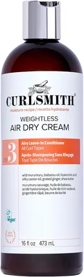 Curlsmith Air Dry Cream 16 fl oz, Vegan Leave-In Conditioner, Smooths Hair