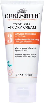 CURLSMITH - Weightless Air Dry Cream - Vegan Leave-In Conditioner for Any Hair Type, Smooths Hair (2