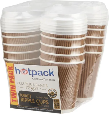 Hotpack Disposable Coffee Cups 8oz Twin Pack - 72% Off