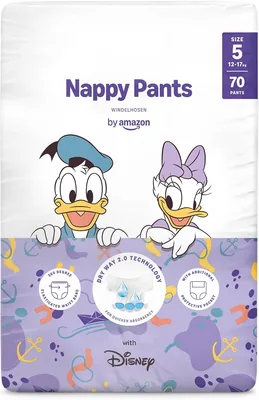 Pannolini Disney Baby, Taglia 5 (12-17 kg), 70 pezzi, Bianco - Miglior Affare