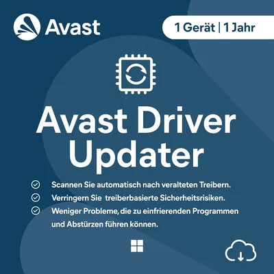 Avast Driver Updater 2026 | 1 Gerät | 1 Jahr | Aktivierungscode per E-Mail