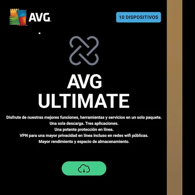 AVG Ultimate 2026 | Antivirus para 10 Dispositivos | 1 Año | Descarga Digital - 54% Descuento