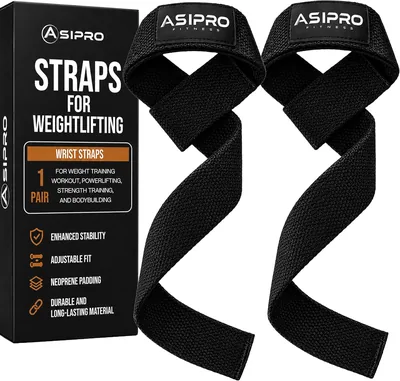 ASIPRO Lyftremmar Gym Dragremmar med Handledstöd - 20% Off