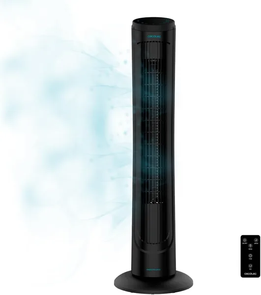 Cecotec EnergySilence 9090 Skyline: Ventilador digital de torre con control remoto y temporizador, 45 W, 40 pulgadas (102 cm), Oscilación - 83% Descuento