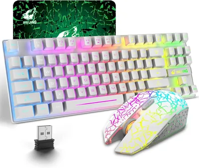 Rainbow LED Mechanical Keyboard & Mute Mouse Set
