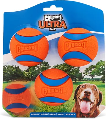 Chuckit! Ultra Ball Dog Toy 3 Pack, Medium