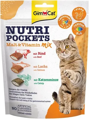 GimCat Nutri Pockets - 98% de descuento en este crujiente snack para gatos