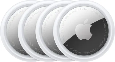 アップル AirTag 4パック アンチロストタグ 水防塵耐性 コンパチブル iPhone/iPad "Find My" ネットワーク CR2032 コイン型