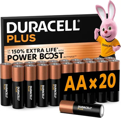 Duracell Plus AA Batteries (20 Pack) - 77% Off