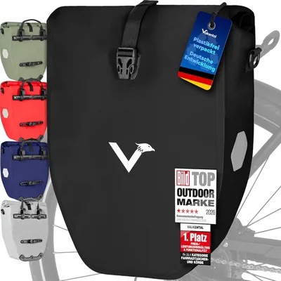 Valkental Large wasserdichter Fahrradtasche, 28L, mit Reflexoren - 15% Rabatt