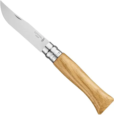 OPINEL Stainless Steel Folding Pocket Knife, Oak