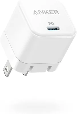شحن سريع أنكر 20 واط مع منفذ قابلي للطي، شاحن مكعب PowerPort III 20W