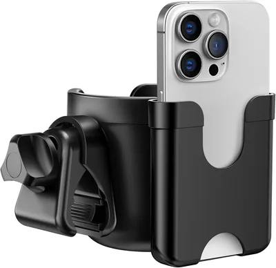 Stroller Cup Holder - 2-in-1 Phone & Bottle Holder
