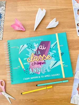 Album photo scolaire et souvenirs - Vert