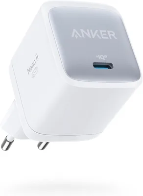 Anker Nano II 65W USB-C Oplader met Snelle Ladingstechnologie GaN II, Compatibel met MacBook Pro/Air, Zwart