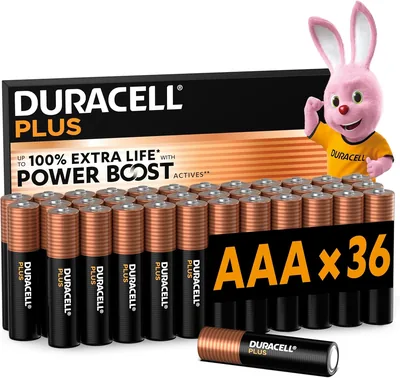 Duracell Plus AAA Alkaline Batterijen, 36 stuks, 1.5V, LR03 | Tot 100% langer meegaan - Power Boost Ingrediënten - Game Controller