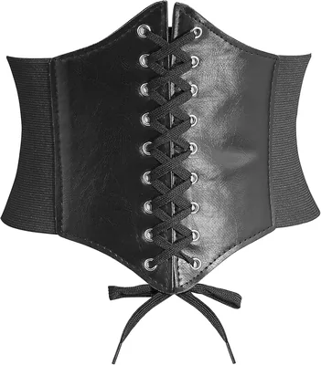 Wide Leather Waist Belt Corset for Dresses